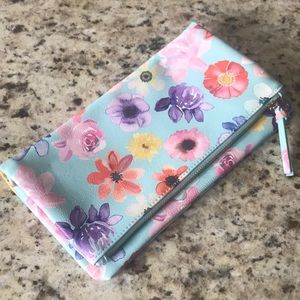 ndigo Floral fold over clutch pouch bag
